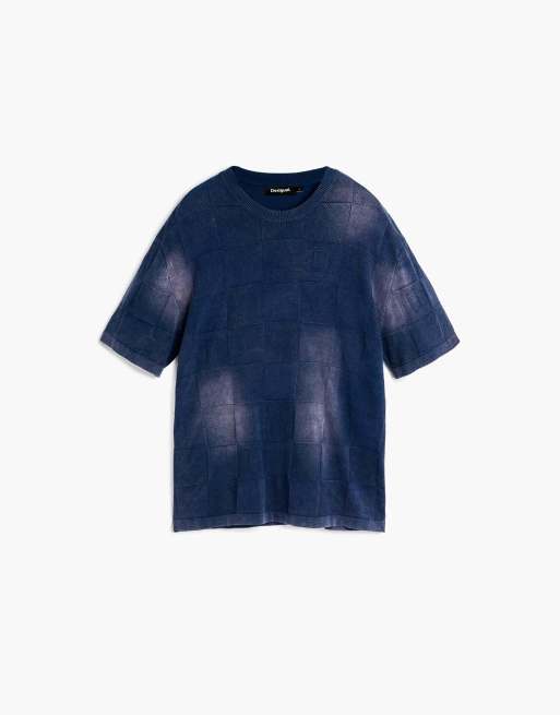 Desigual - T-shirt blu effetto slavato, 2 di 4