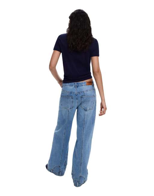 Desigual T-shirt con grande fiore blu, 2 di 4