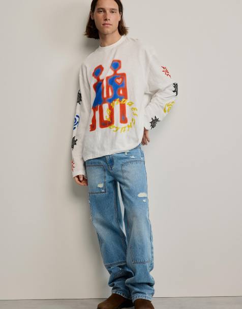 Desigual - T-shirt en coton à imprimé - Blanc - view 1