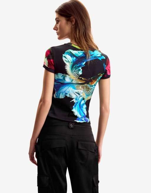 Desigual - T-shirt firmata da Christian Lacroix nero, 2 di 4