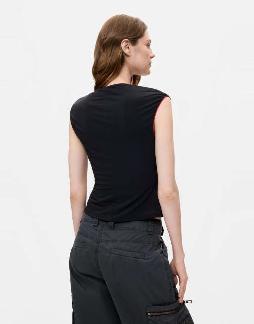 Desigual t-shirt imprimé noir, 2 de 4