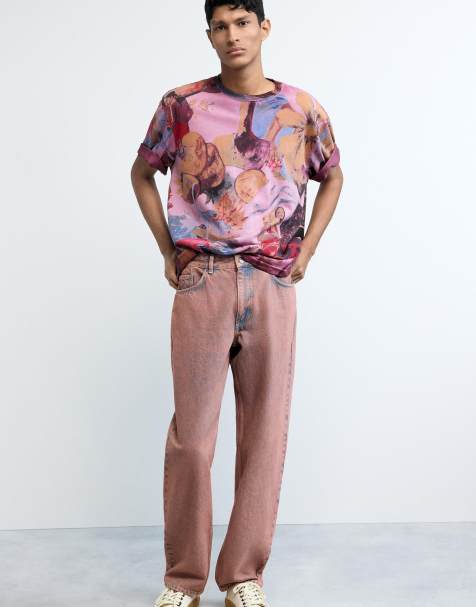 Desigual - T-shirt met bloemenprint in rood - view 1
