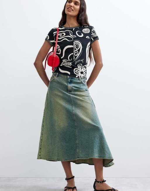 Desigual T-shirt met print 100% katoen in zwart, 3 van 4