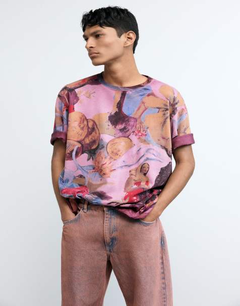 Desigual - T-shirt rossa con stampa floreale - view 1