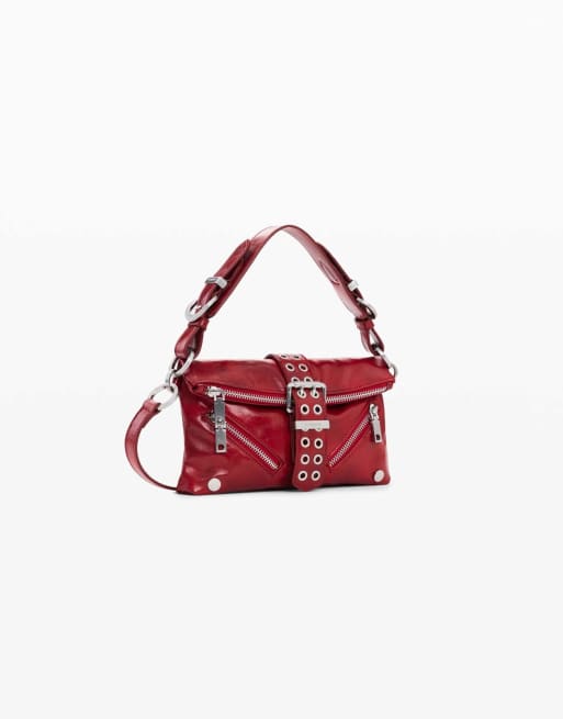 Desigual – Tasche in roter Lederoptik mit Schnalle, 2 von 4