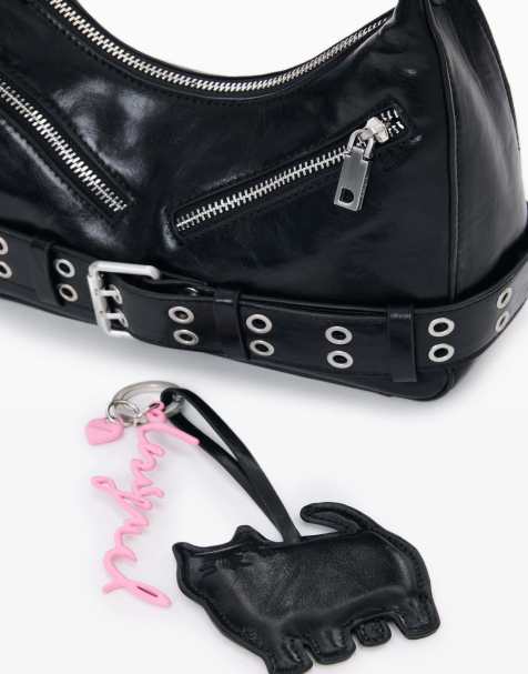 Desigual – Tasche in Schwarz mit Schnalle und Anhänger - view 1