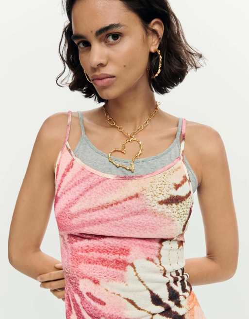 Desigual -Top 2-en-1 à bretelles - Rose, 3 de 4