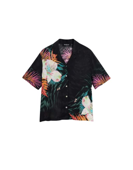 Desigual - Tropical - Camicia nera, 4 di 4