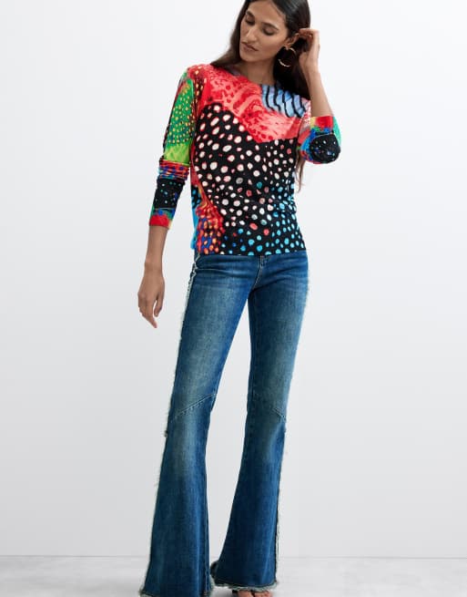Desigual trui met print in zwart, 4 van 4