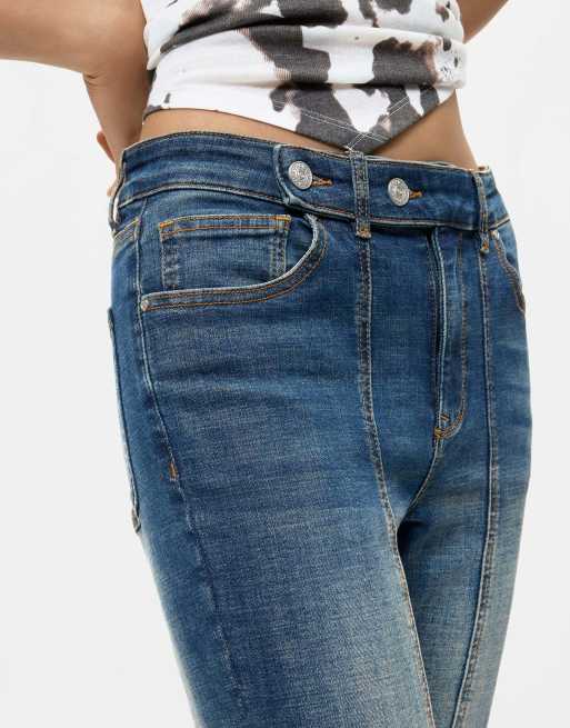 Desigual - Vaqueros de campana azules, 3 de 4
