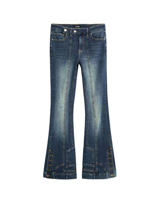 Desigual - Vaqueros de campana azules, 4 de 4