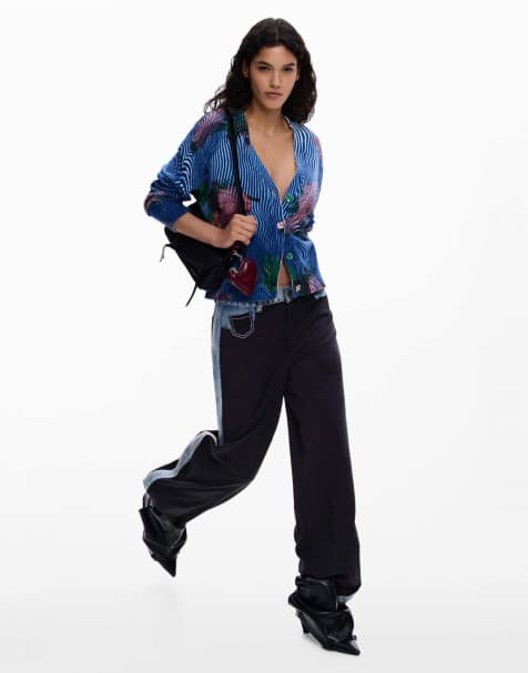 Desigual - Vest met bloemenprint in blauw - view 1