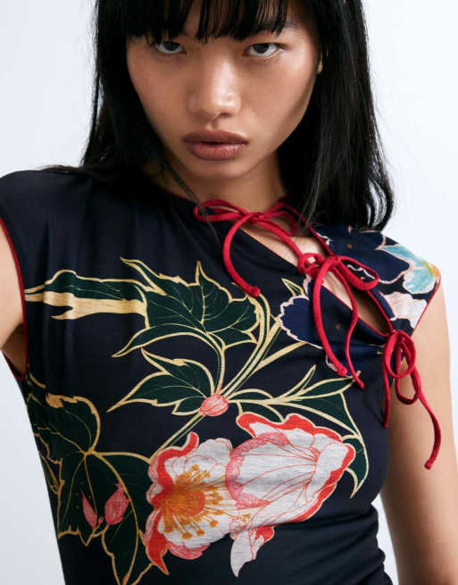 Desigual - Vestido asimétrico negro, 3 de 4