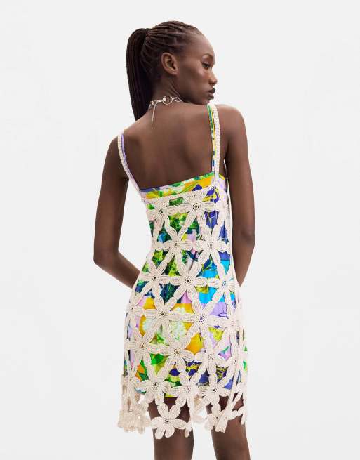 Desigual - Vestido blanco de croché, 2 de 4