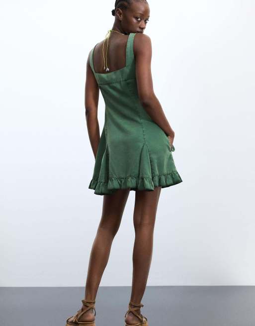 Desigual - Vestido corto verde, 2 de 4