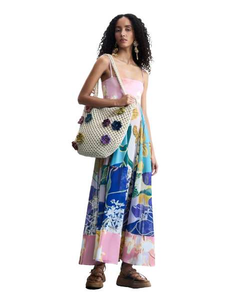 Desigual - Vestido largo multicolor estampado - view 1