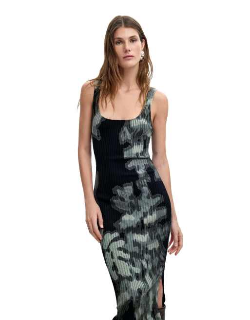 Desigual vestito 2 in 1 m.c. lacroix nero, 3 di 4