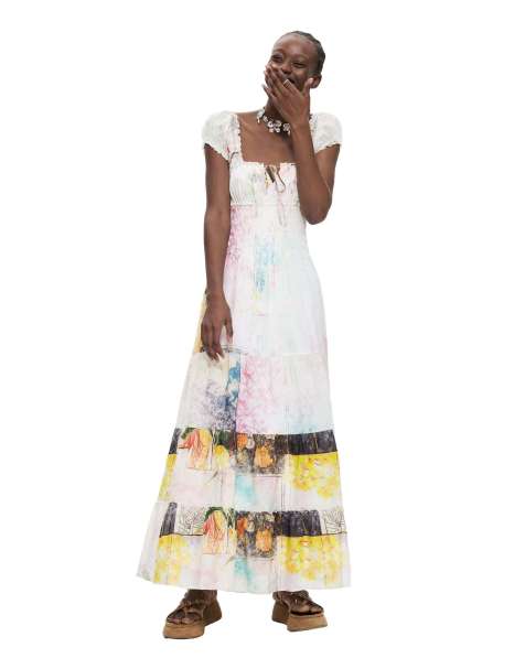 Desigual - Vestito a maniche corte in 100% cotone multicolore - view 1