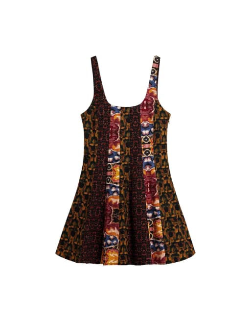 Desigual vestito a spalline disegnato da mr. christian lacroix in verde, 4 di 4