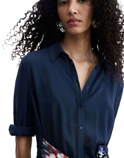 Desigual - Vestito camicia firmato C. Lacroix blu, 3 di 4