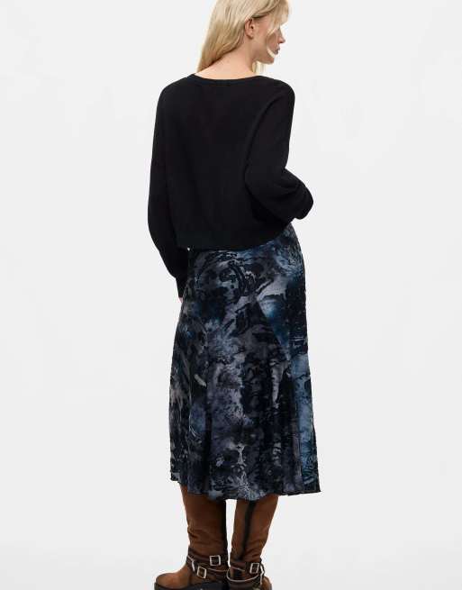 Desigual vestito floccato 2-in-1 blu, 2 di 3