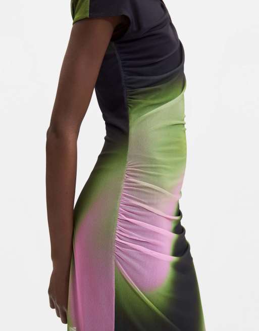 Desigual vestito in tulle sfumato nero, 3 di 4