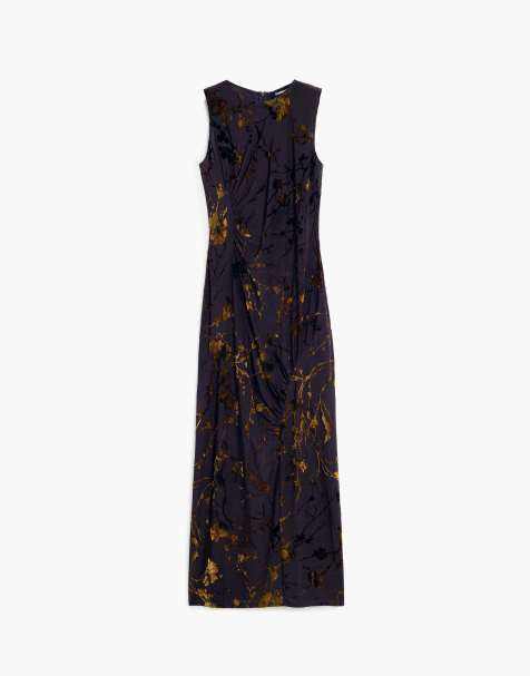 Desigual vestito midi floccato marrone - view 1