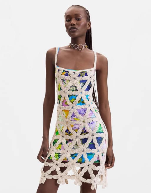 desigual crochet dress White crochet dress white Women's I Desigual.com