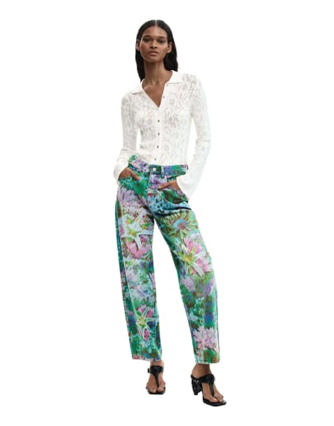 Desigual - Wild Garden - Pantalones azules - view 1