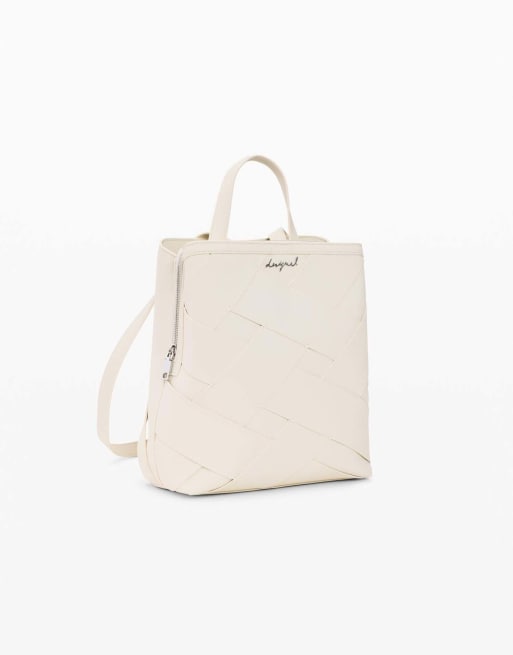 Desigual zaino grande Voyager multiposizione bianco, 2 di 4