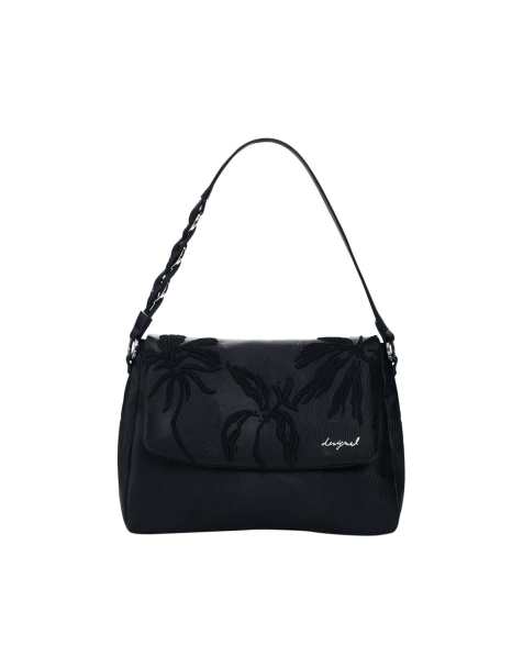 Desigual zaino medio con charm ricamati nero - view 1