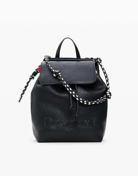 Desigual - Zaino medio intrecciato nero - view 1