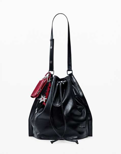 Desigual - Zaino medio nero lucido - view 1