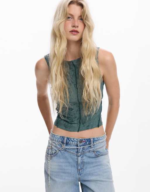 Desigual – Zalio – Gürtel in Silber mit Herzdesign, 4 von 4