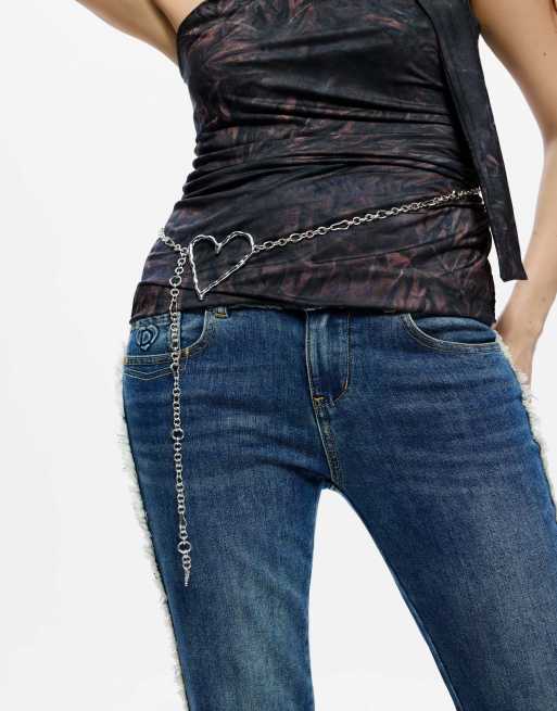 Desigual Zalio hearts belt in silver, 3 of 4