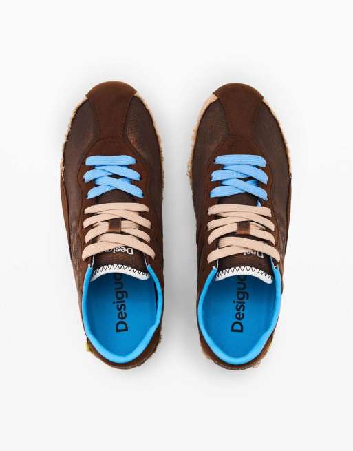 Desigual - Zapatillas deportivas marrones de estilo retro, 4 de 4
