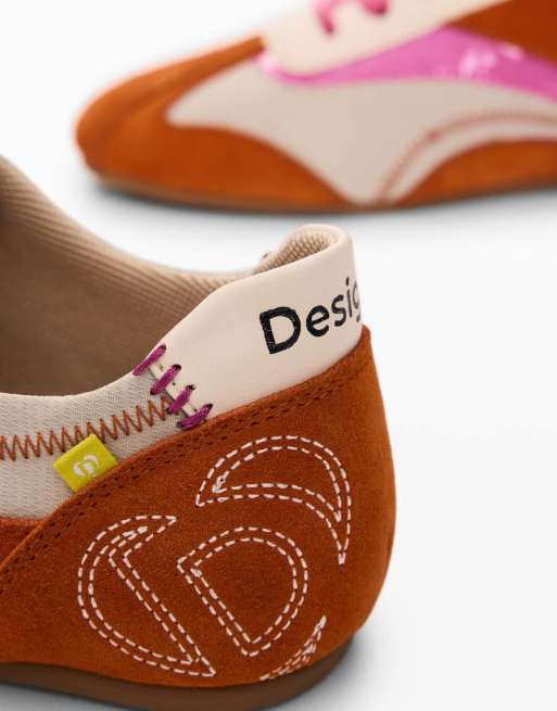 Desigual - Zapatillas deportivas naranjas en dos tonos, 2 de 4