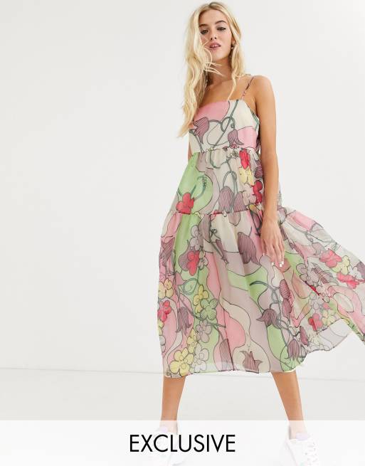 Desree Akorahson baby doll dress in floral organza