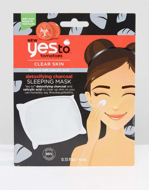 Detoxifying sovemaske med kul fra Yes To Tomatoes