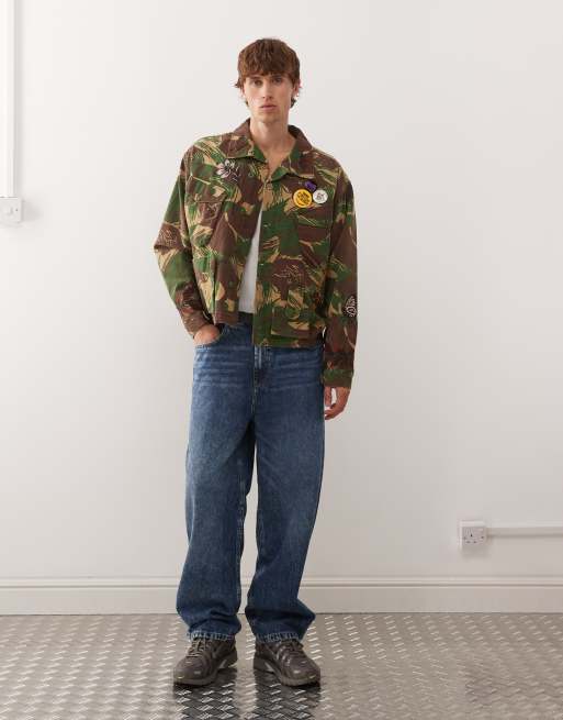 Deus Ex Machina ahmisa vintage camo jacket with placement