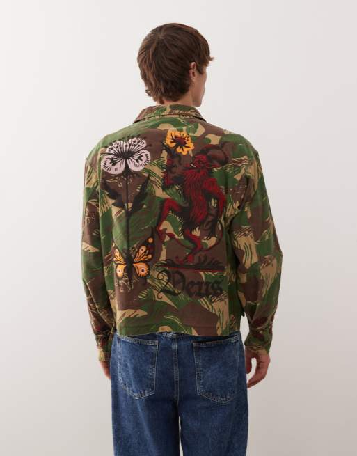 Deus Ex Machina ahmisa vintage camo jacket with placement