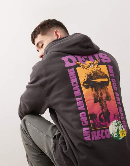 Deus Ex Machina – Angel Energy – Czarna bluza z kapturem i nadrukiem z motywem aniołka