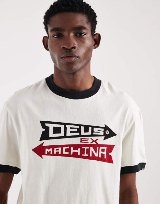 Deus Ex Machina – Arrows – Biały T-shirt z lamówkami, 4 z 5