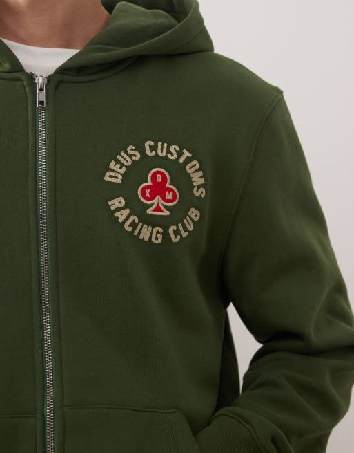Deus Ex Machina – Basto – Kapuzenjacke in Khaki mit Logo und Reißverschluss, 5 von 5