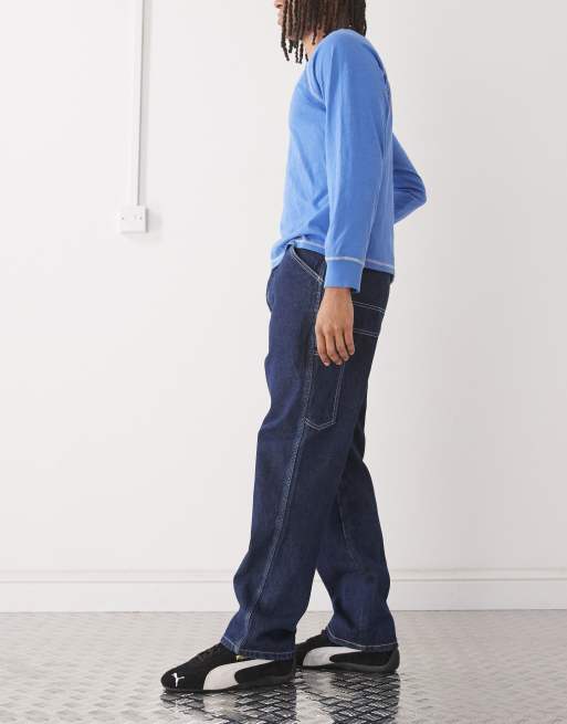 Deus Ex Machina - Big Fella - Pantaloni in denim color indaco, 2 di 5