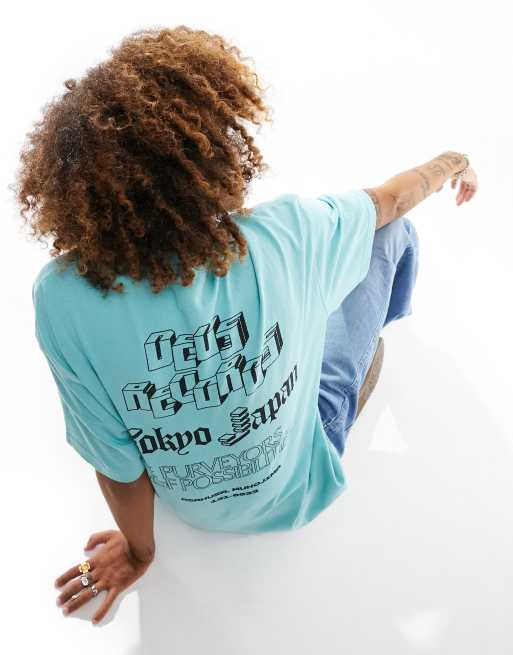 Deus Ex Machina - Block - T-shirt met 'Tokyo'-print in groen