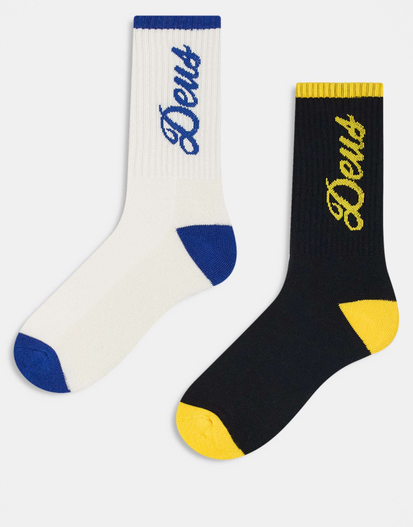 Носки Deus Ex Machina Bossley, 2 упаковки, черно-белые