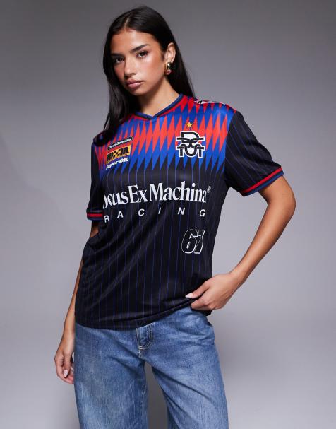 Deus Ex Machina – Bouras – Kurzärmliges Motocross-Trikot in Schwarz - view 1