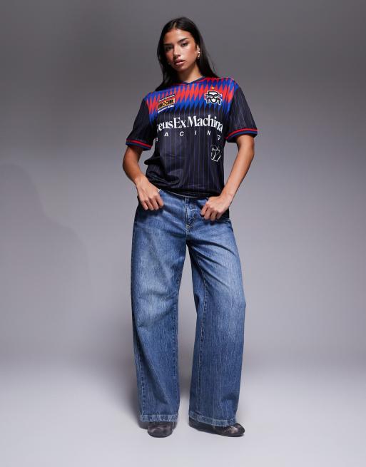 Deus Ex Machina bouras moto jersey tee in black | ASOS