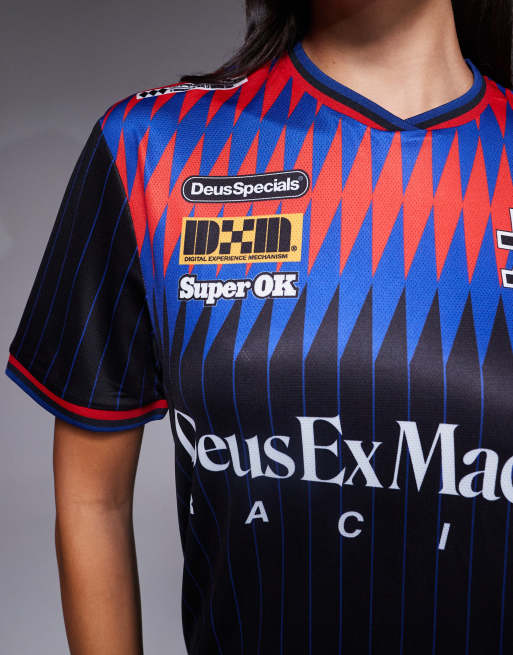 Deus Ex Machina bouras moto jersey tee in black | ASOS